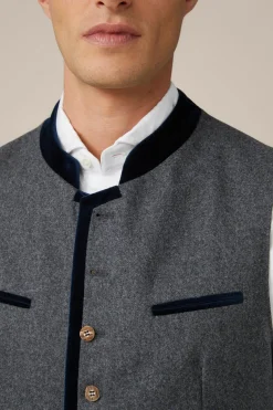 Trachten-Weste Au In Grau/Navy*Windsor Fashion