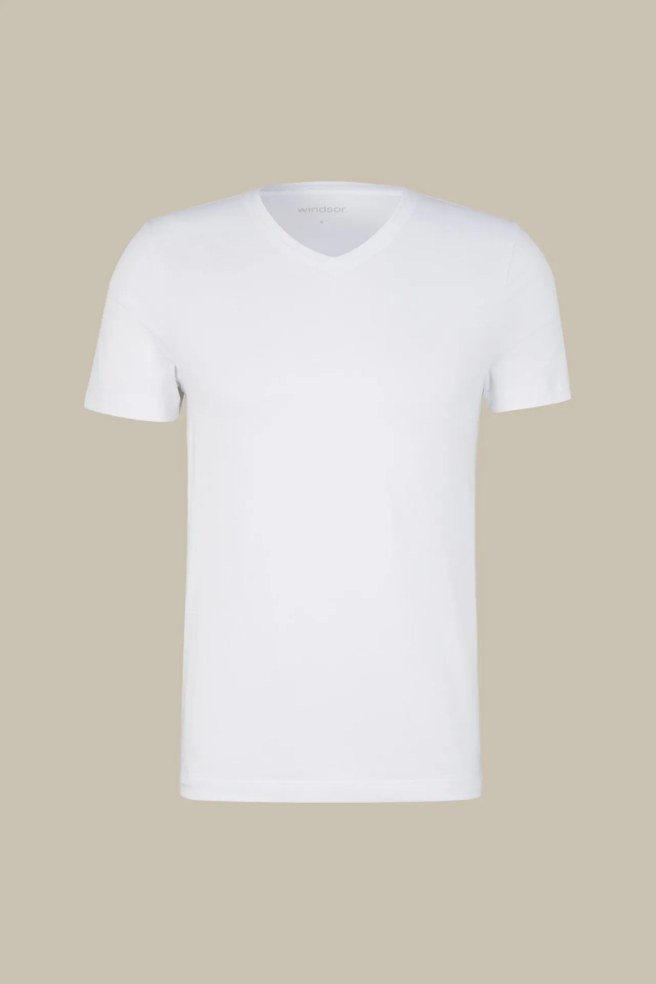 Two-Pack-Baumwollmix T-Shirts Mit Stretch Und V-Ausschnitt In*Windsor Fashion