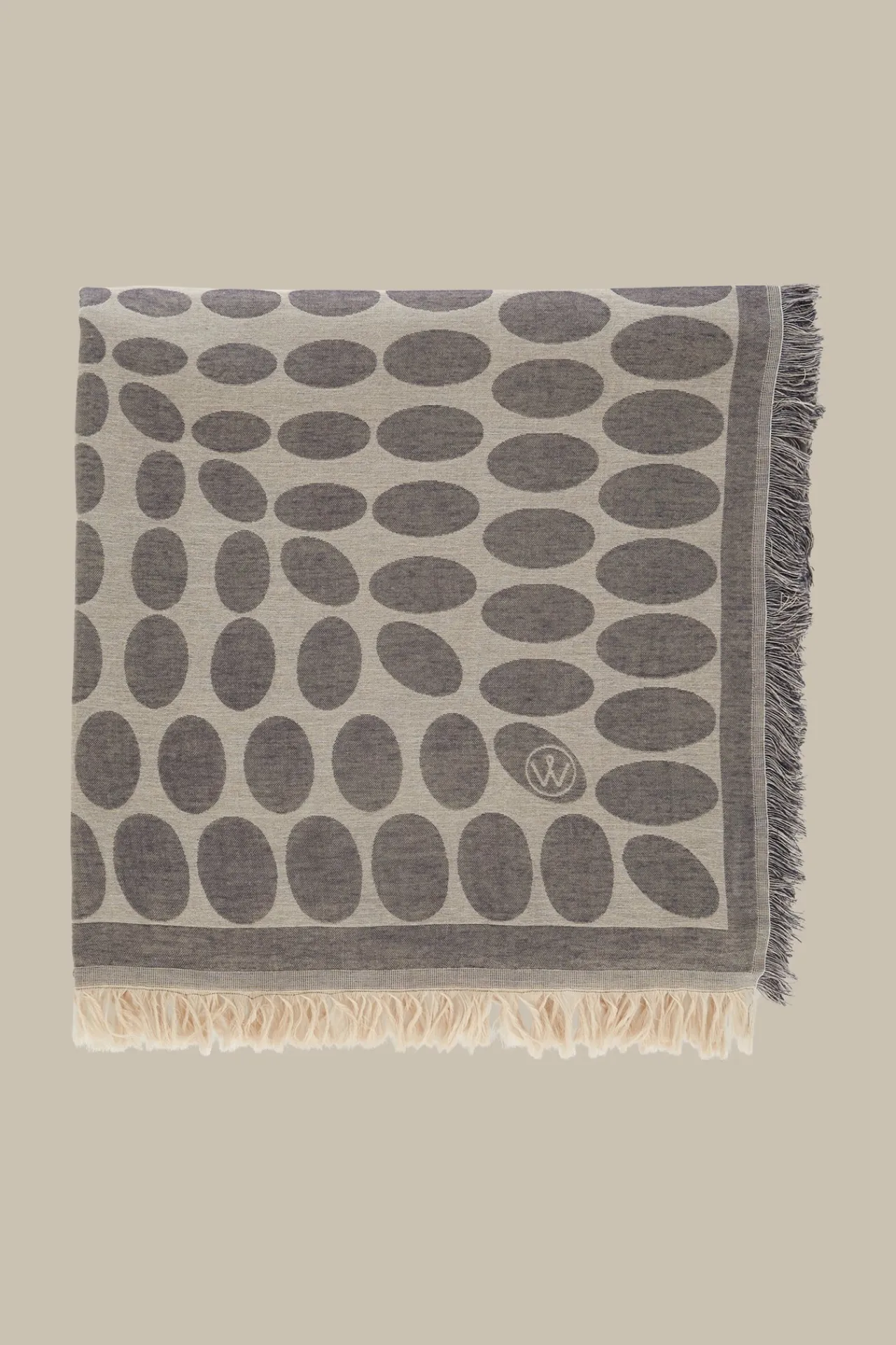 Viskose-Baumwoll-Schal In Beige-Grau Gemustert*Windsor Hot