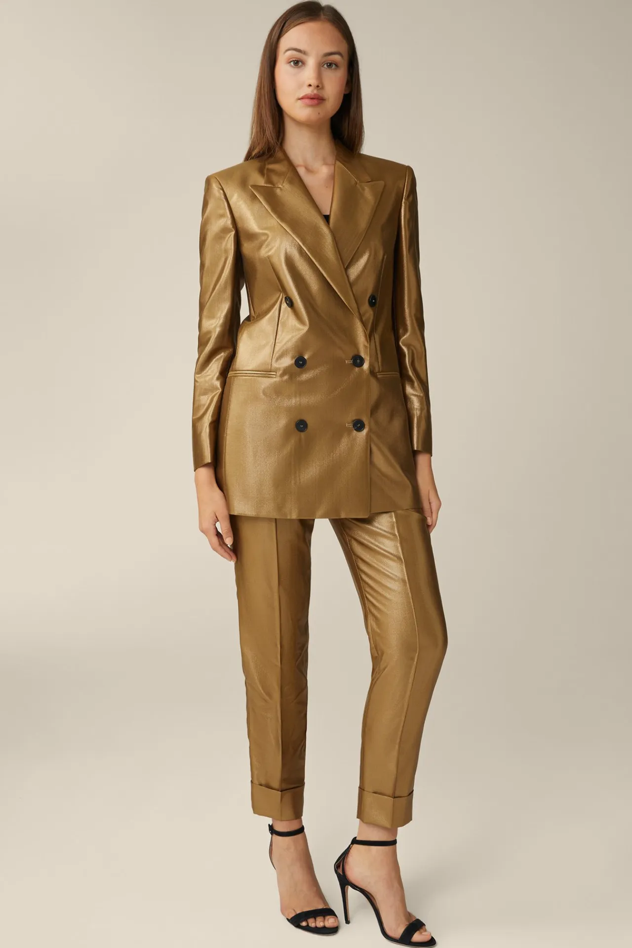 Viskosemix-Doppelreiher-Longblazer Mit Lurex In*Windsor Best