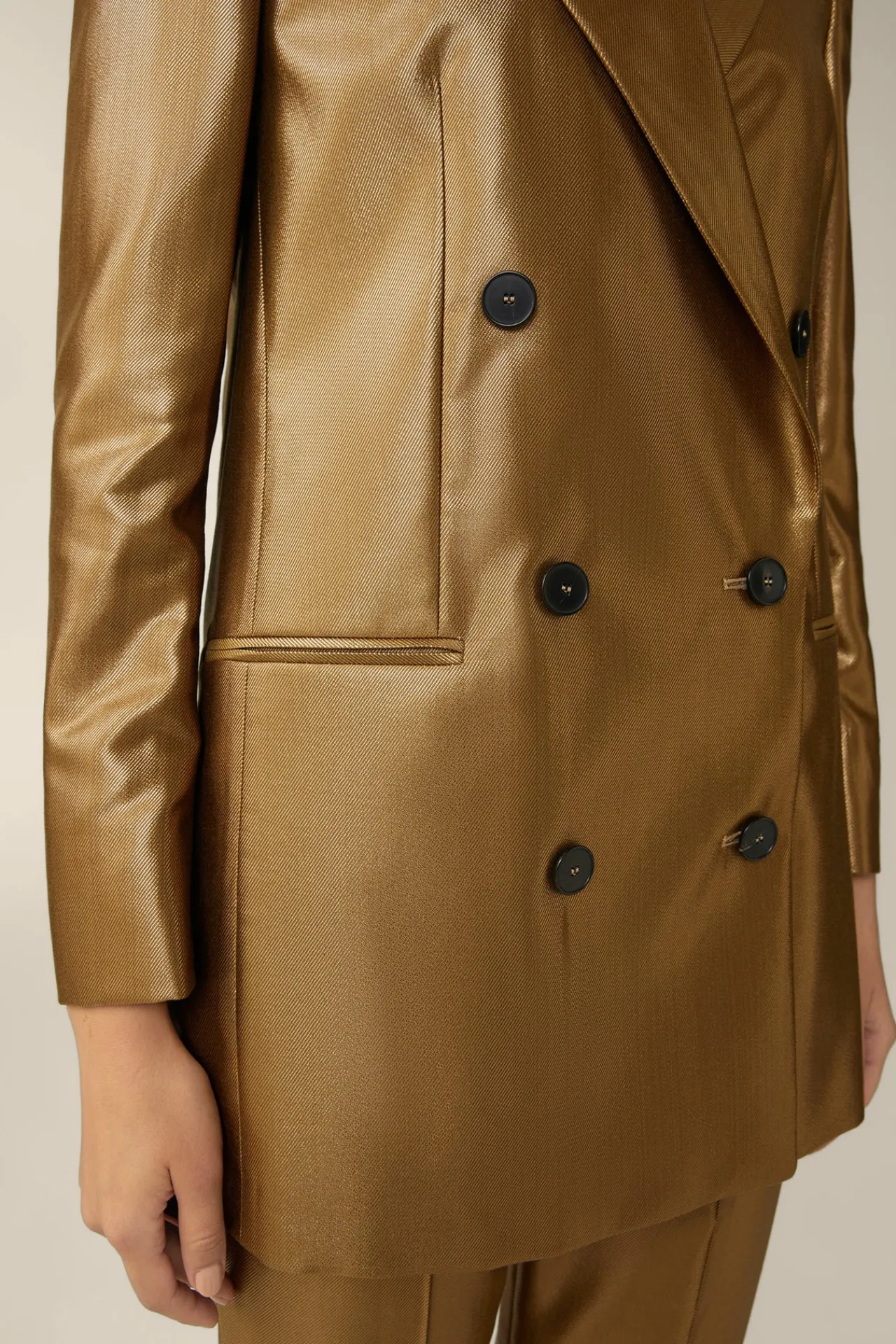 Viskosemix-Doppelreiher-Longblazer Mit Lurex In*Windsor Best