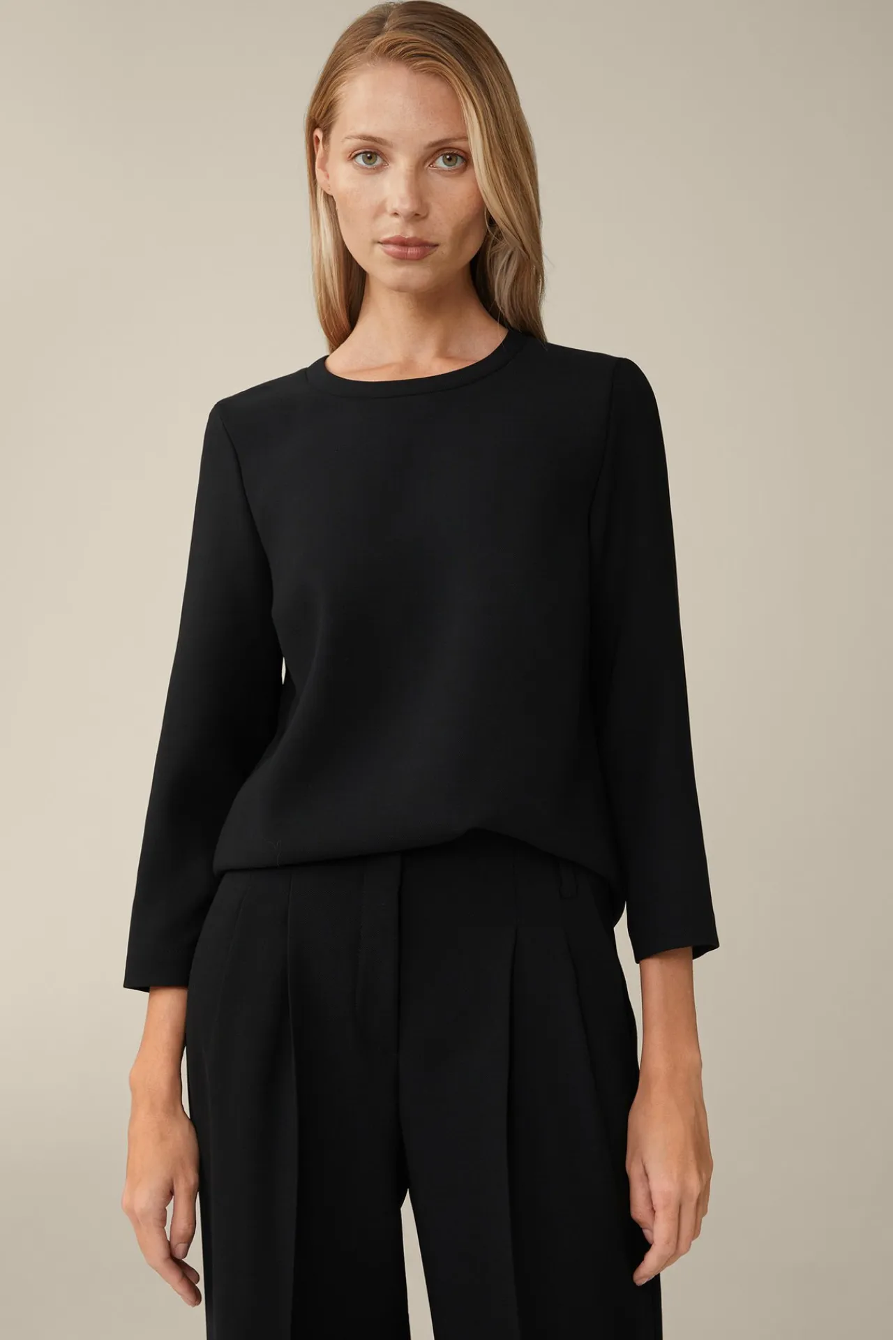 Wollcrepe-Bluse In*Windsor Hot