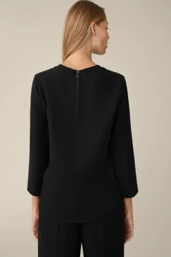 Wollcrepe-Bluse In*Windsor Hot