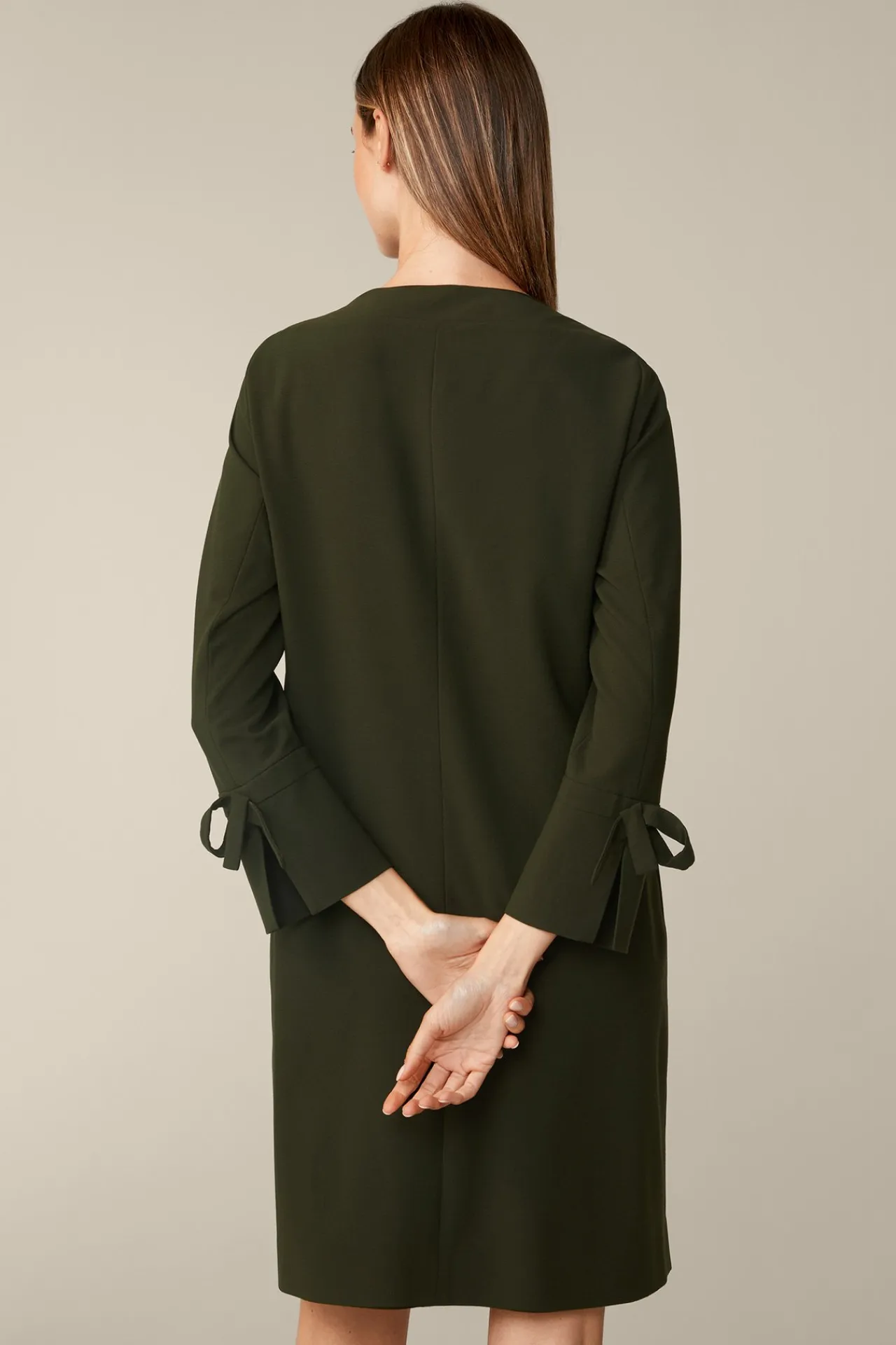 Wollcrepe-Eggshape-Kleid In*Windsor Hot