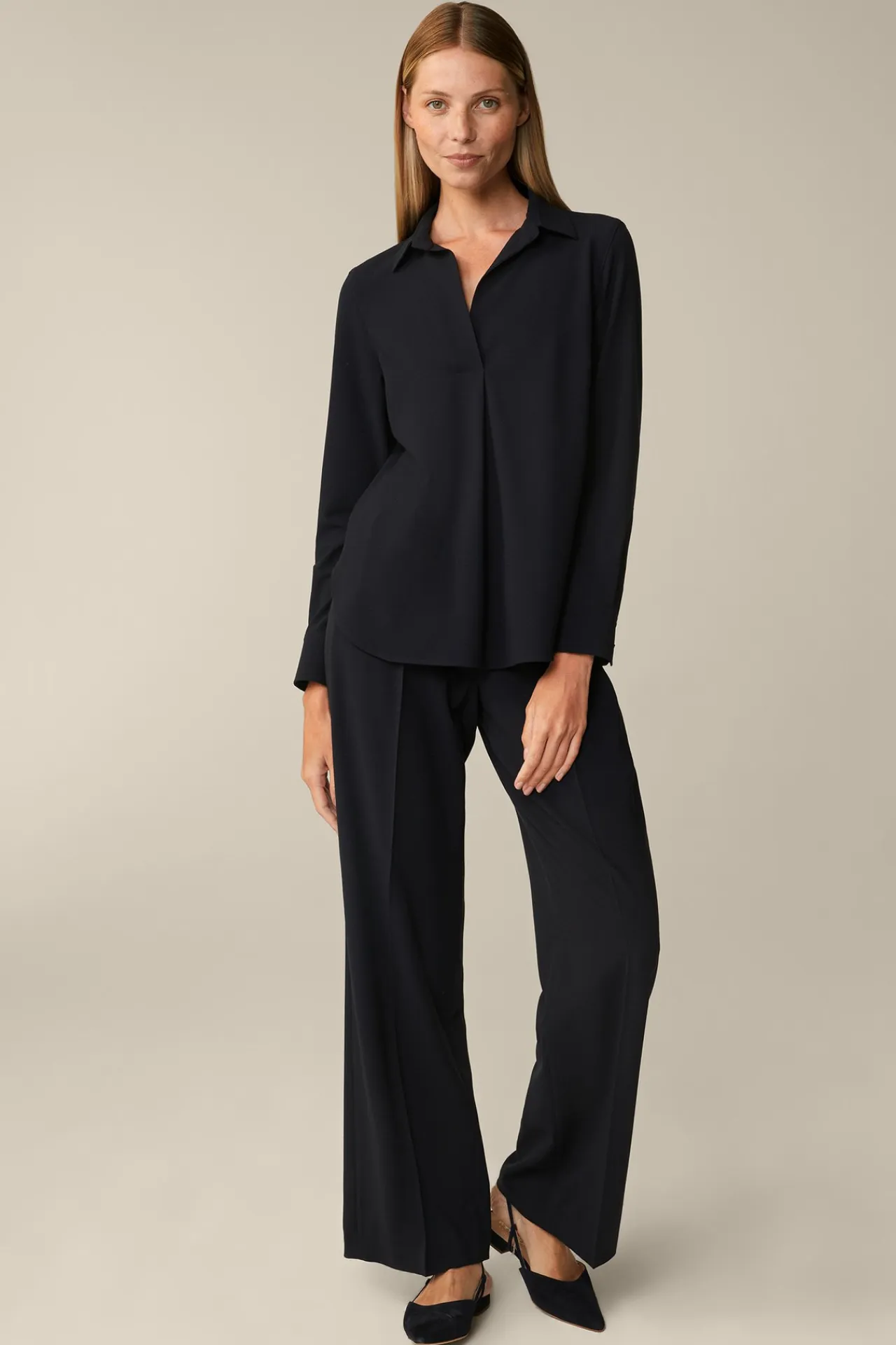 Wollcrepe-Marlene-Hose In*Windsor Discount