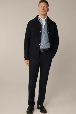 Woll-Flanell-Baukasten-Hose Santios Mit Stretch In*Windsor Fashion