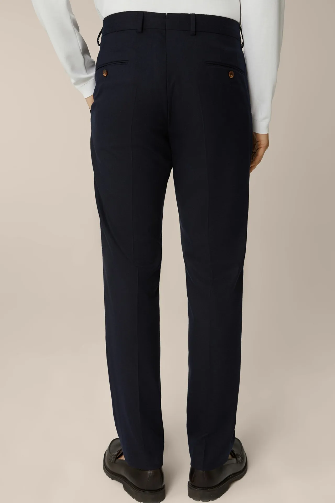 Woll-Flanell-Baukasten-Hose Santios Mit Stretch In*Windsor Fashion