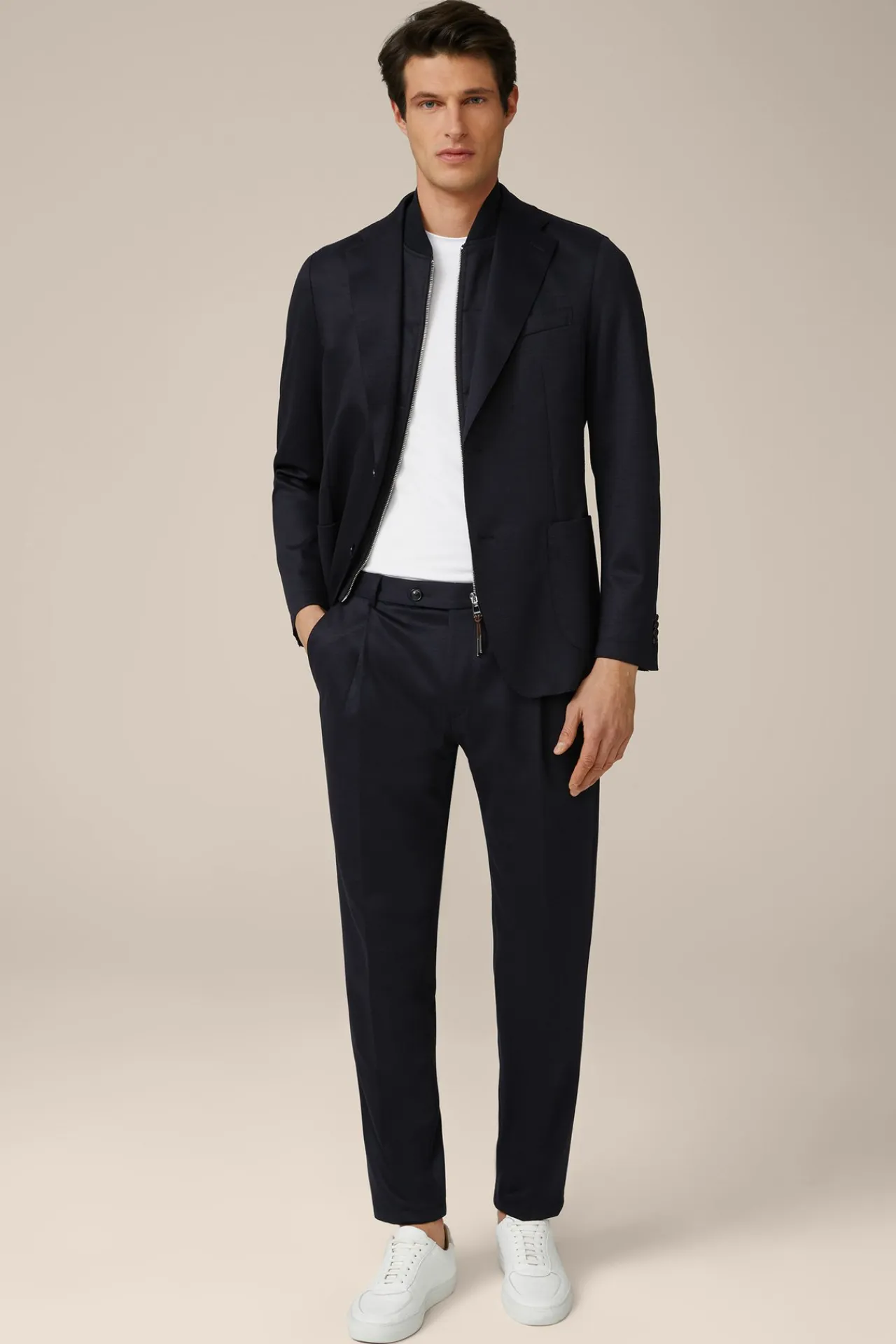 Wolljersey-Bundfaltenhose Floro In*Windsor Clearance