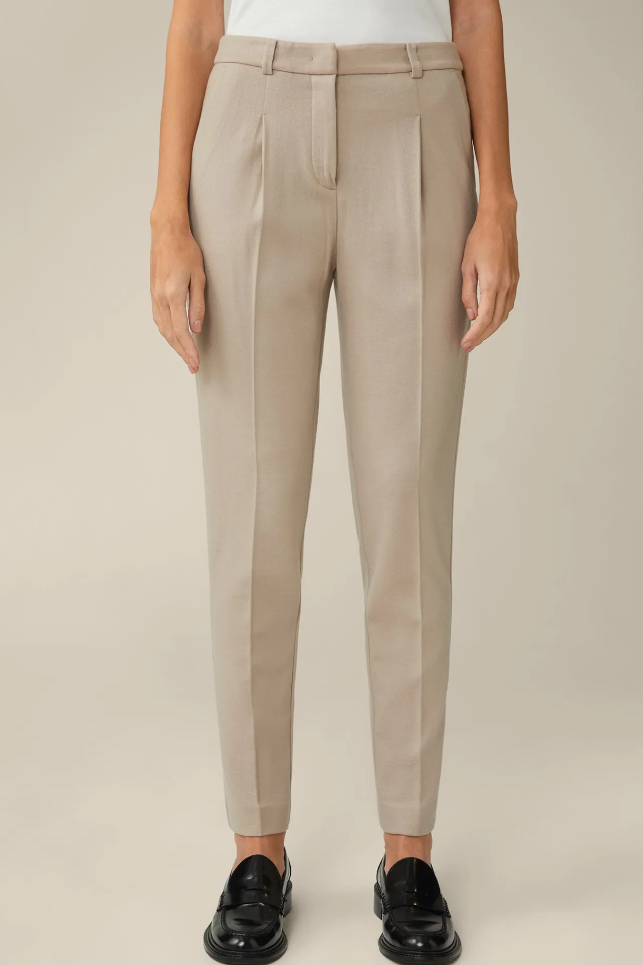 Wolljersey-Bundfalten-Hose In*Windsor Discount