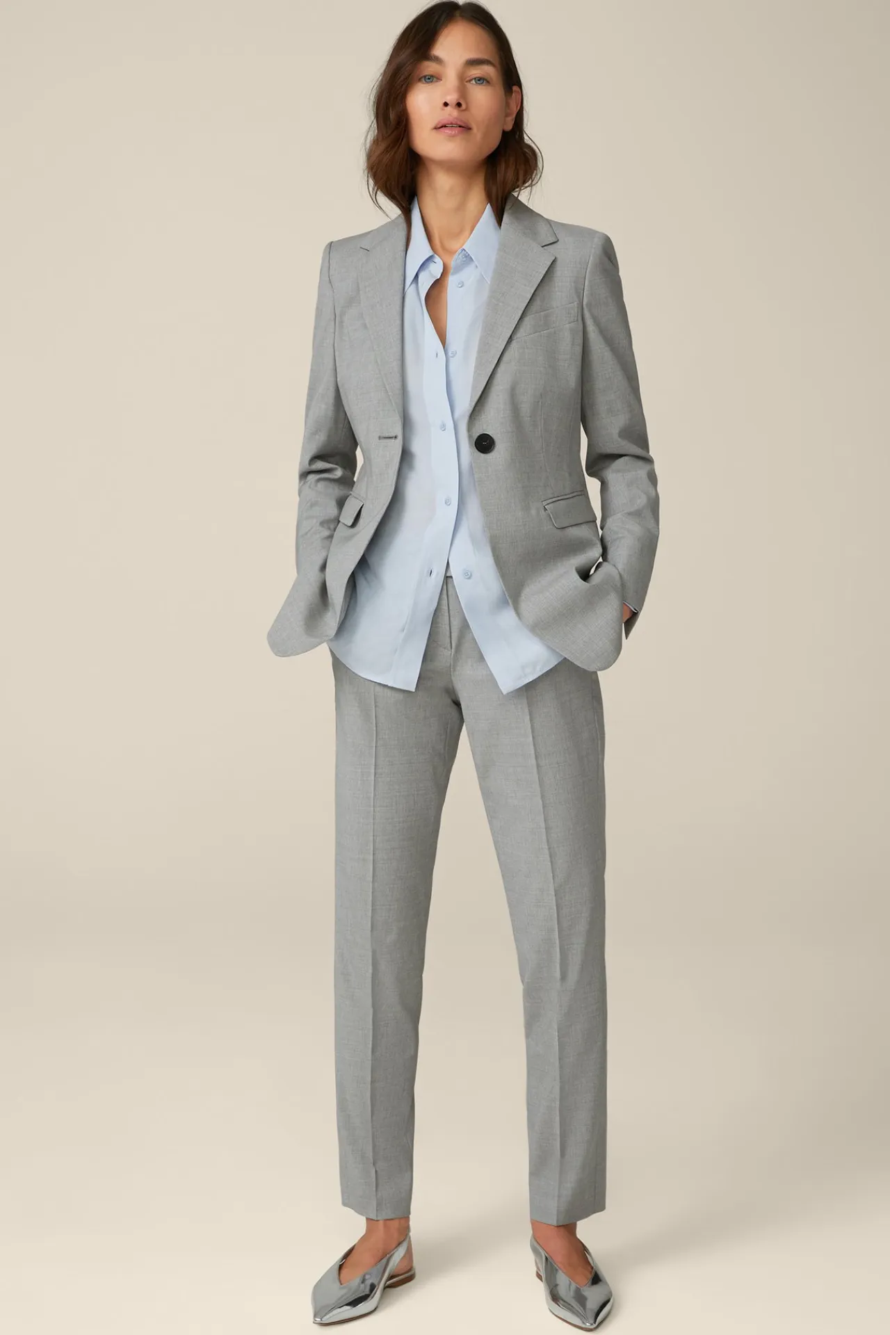 Wollmix-Blazer In Hell Melange*Windsor Outlet