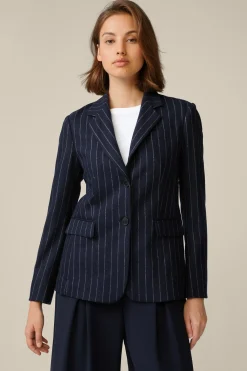 Wollmix-Blazer Mit Kreidestreifen In*Windsor Sale