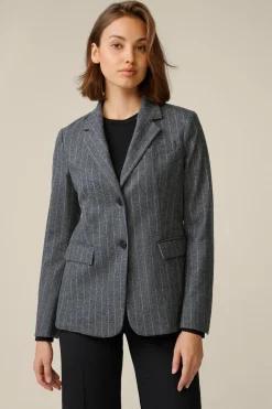 Wollmix-Blazer Mit Kreidestreifen In*Windsor Online