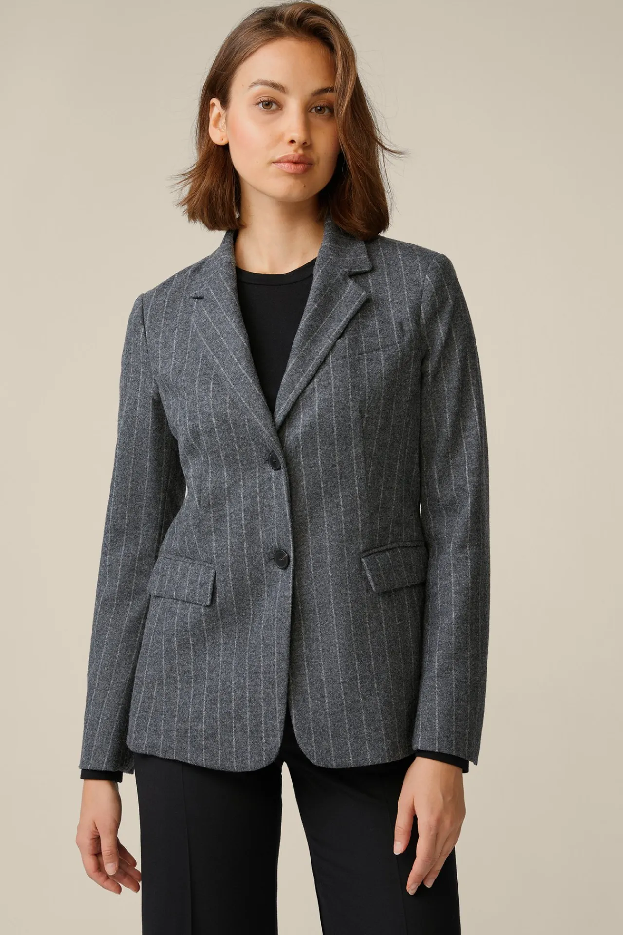 Wollmix-Blazer Mit Kreidestreifen In*Windsor Online