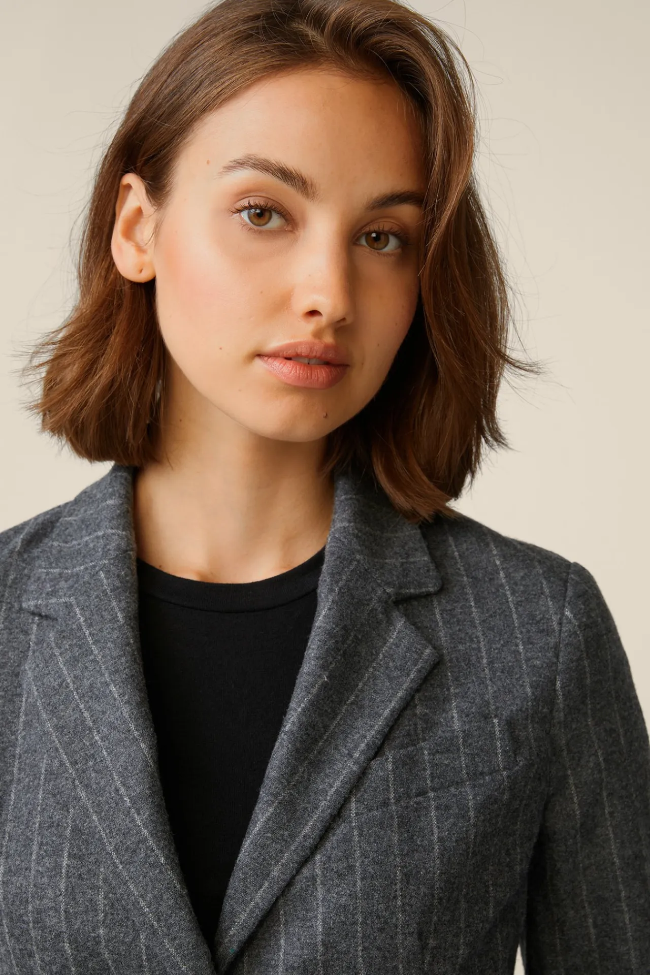 Wollmix-Blazer Mit Kreidestreifen In*Windsor Online