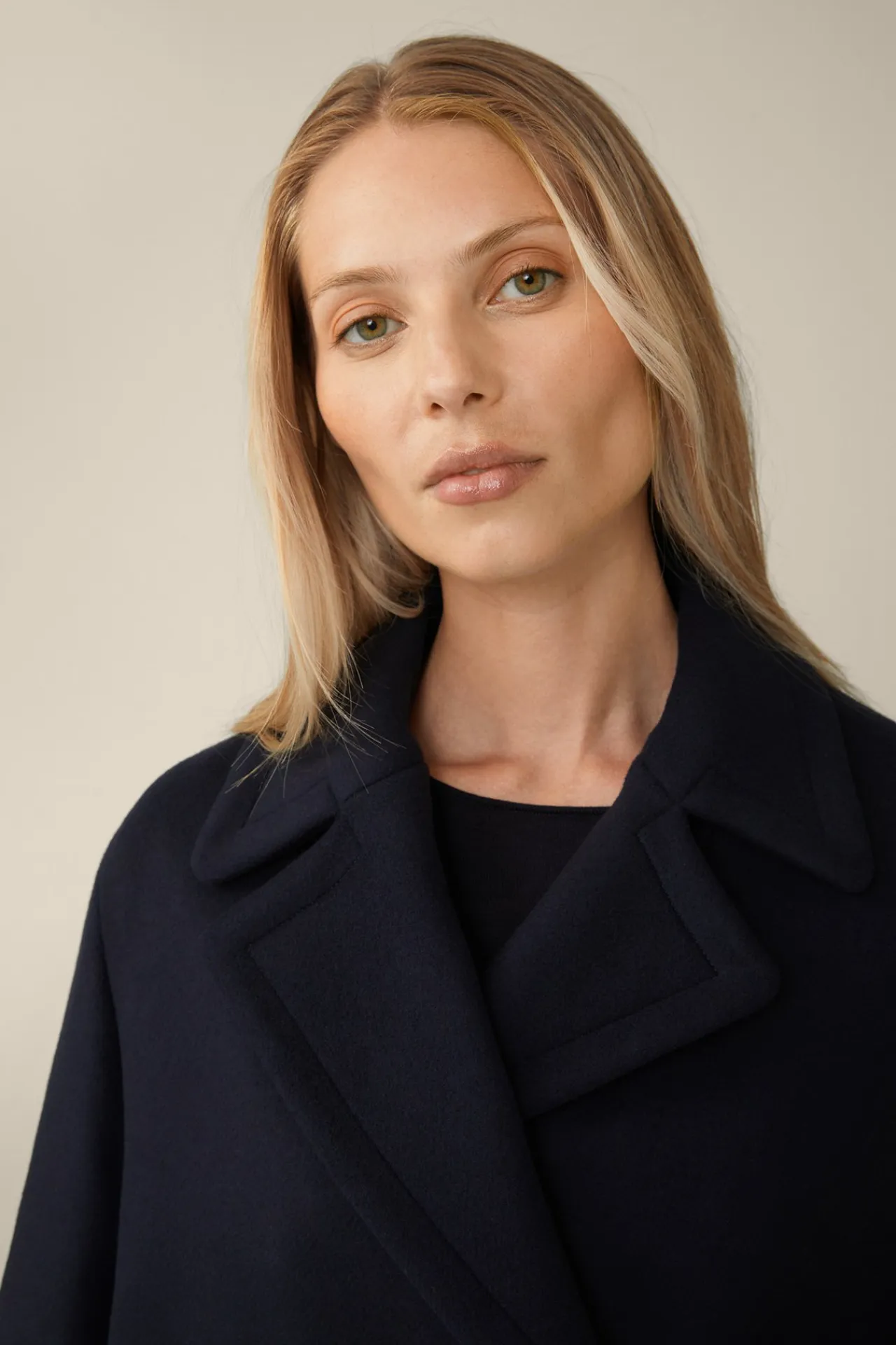 Wollmix-Caban-Jacke Mit Breitem Revers In*Windsor Discount