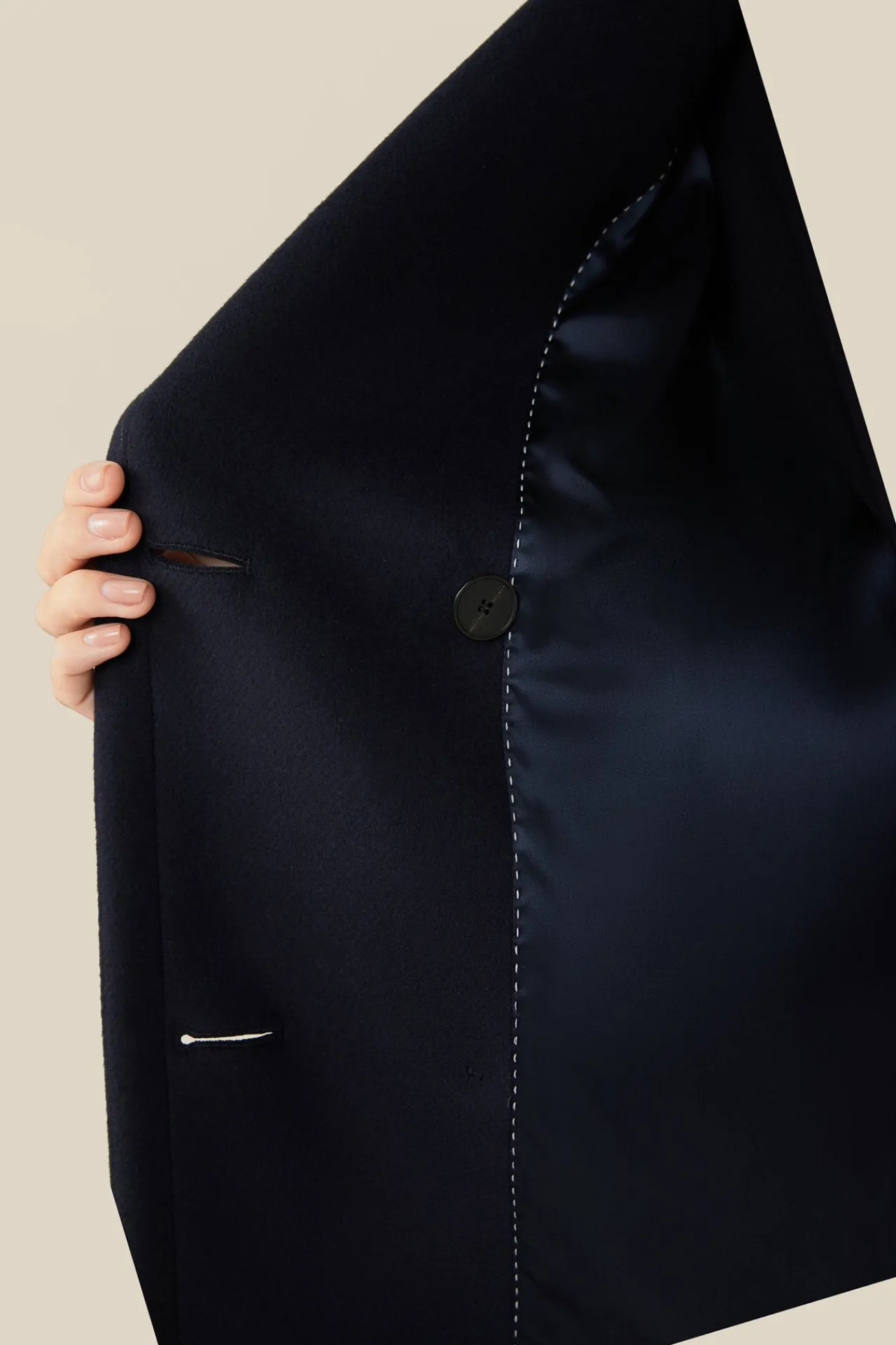 Wollmix-Caban-Jacke Mit Breitem Revers In*Windsor Discount