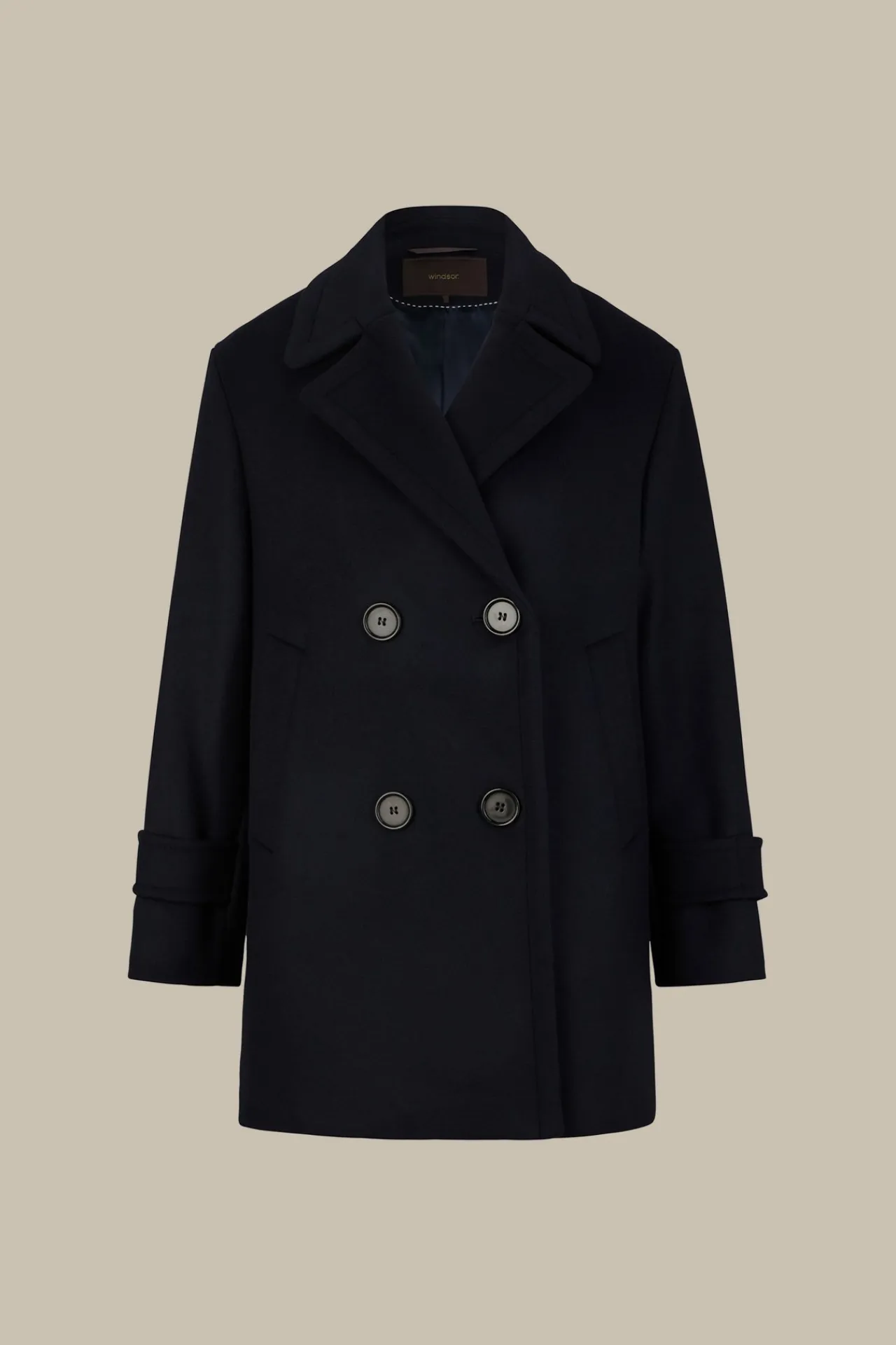 Wollmix-Caban-Jacke Mit Breitem Revers In*Windsor Discount