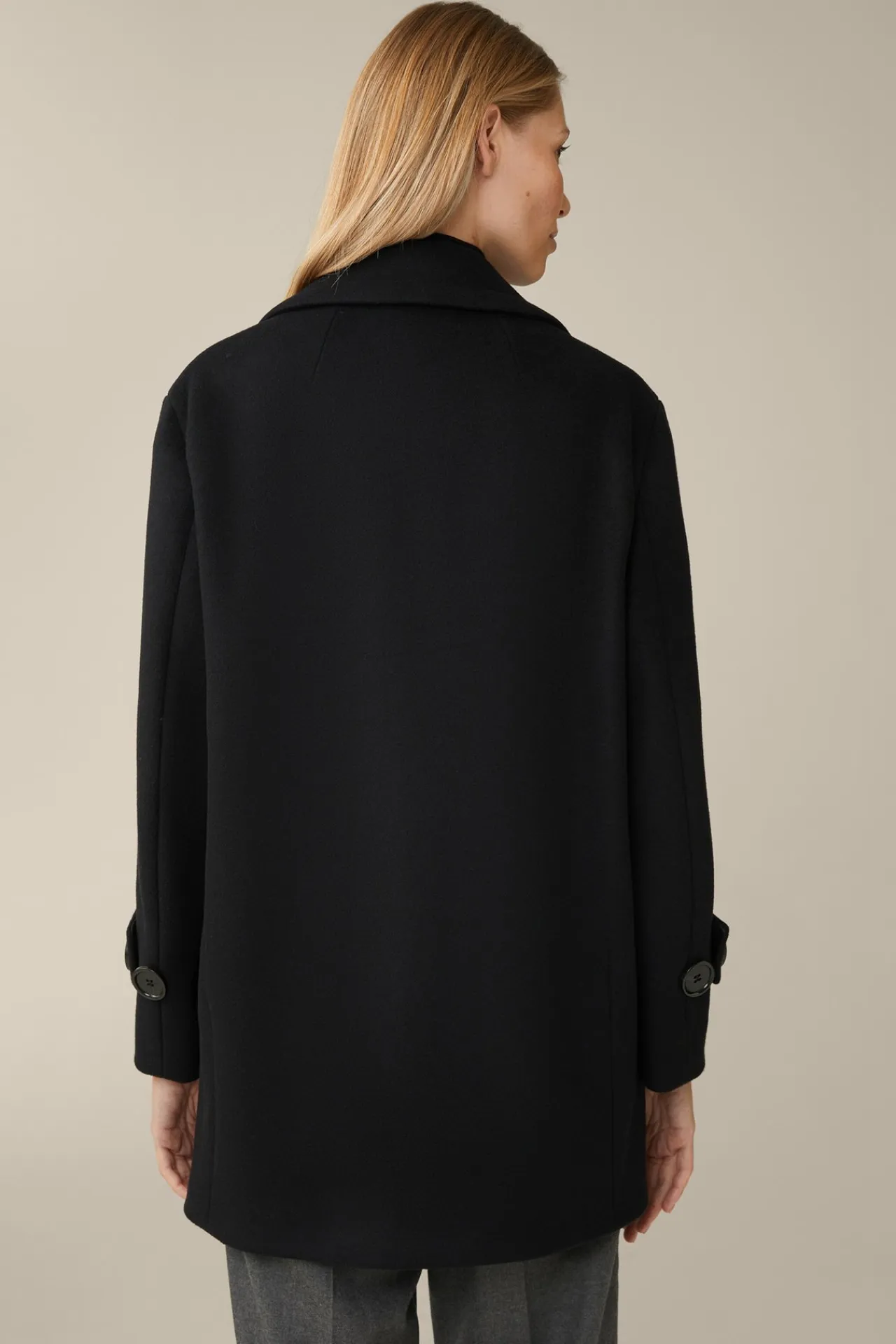 Wollmix-Caban-Jacke Mit Breitem Revers In*Windsor Best
