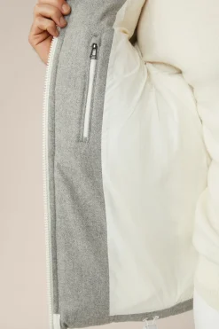 Wollmix-Cashmere-Daunen-Jacke Glorenza Gesteppt In Grau-Beige Meliert*Windsor Clearance