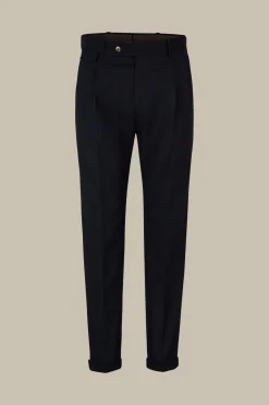 Wollmix-Hose Sapo Mit Bundfalte Und Umschlag In*Windsor Fashion