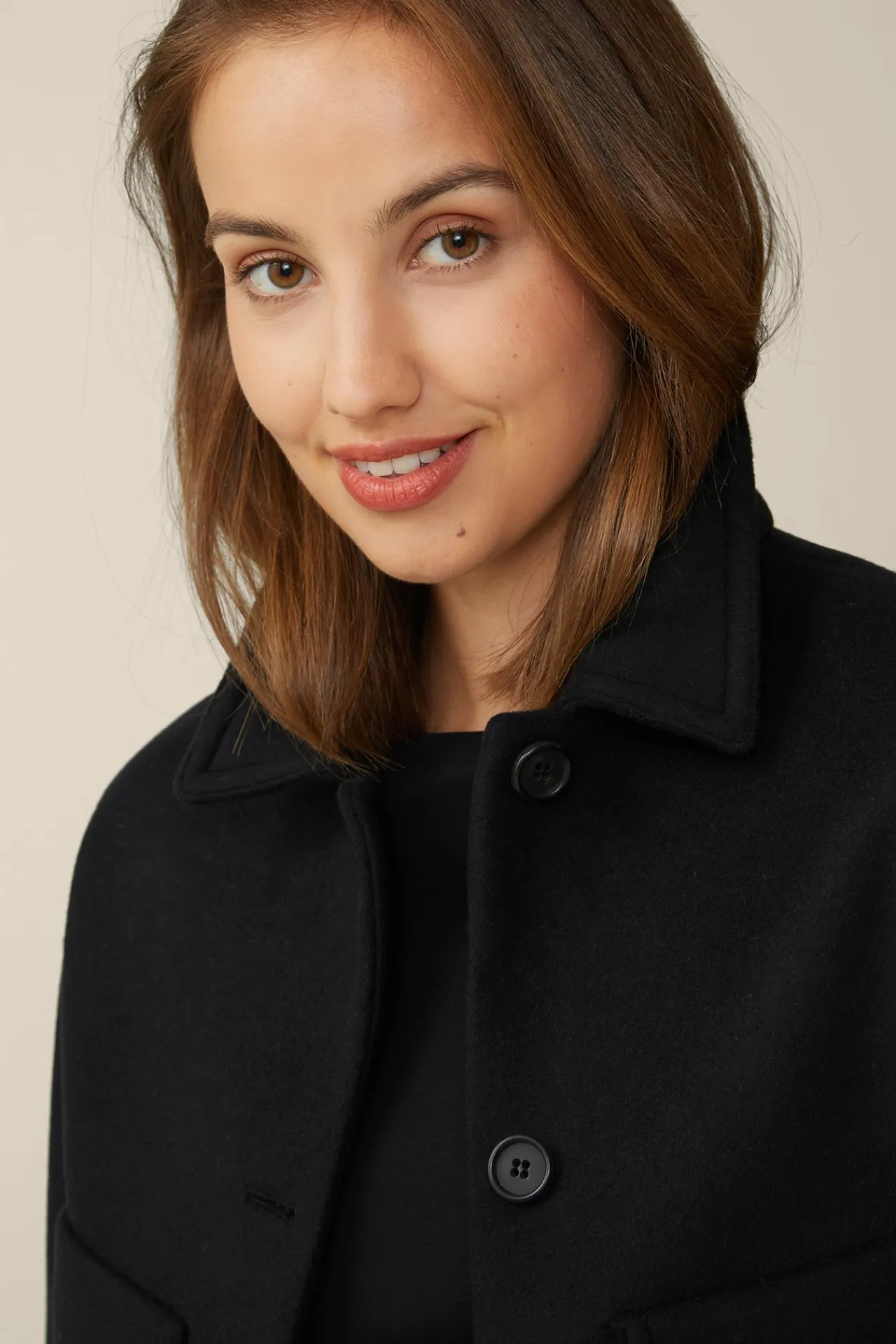 Wollmix-Kurz-Jacke In*Windsor New