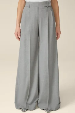 Wollmix-Palazzo-Hose In Hell Melange*Windsor Discount