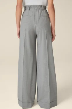 Wollmix-Palazzo-Hose In Hell Melange*Windsor Discount
