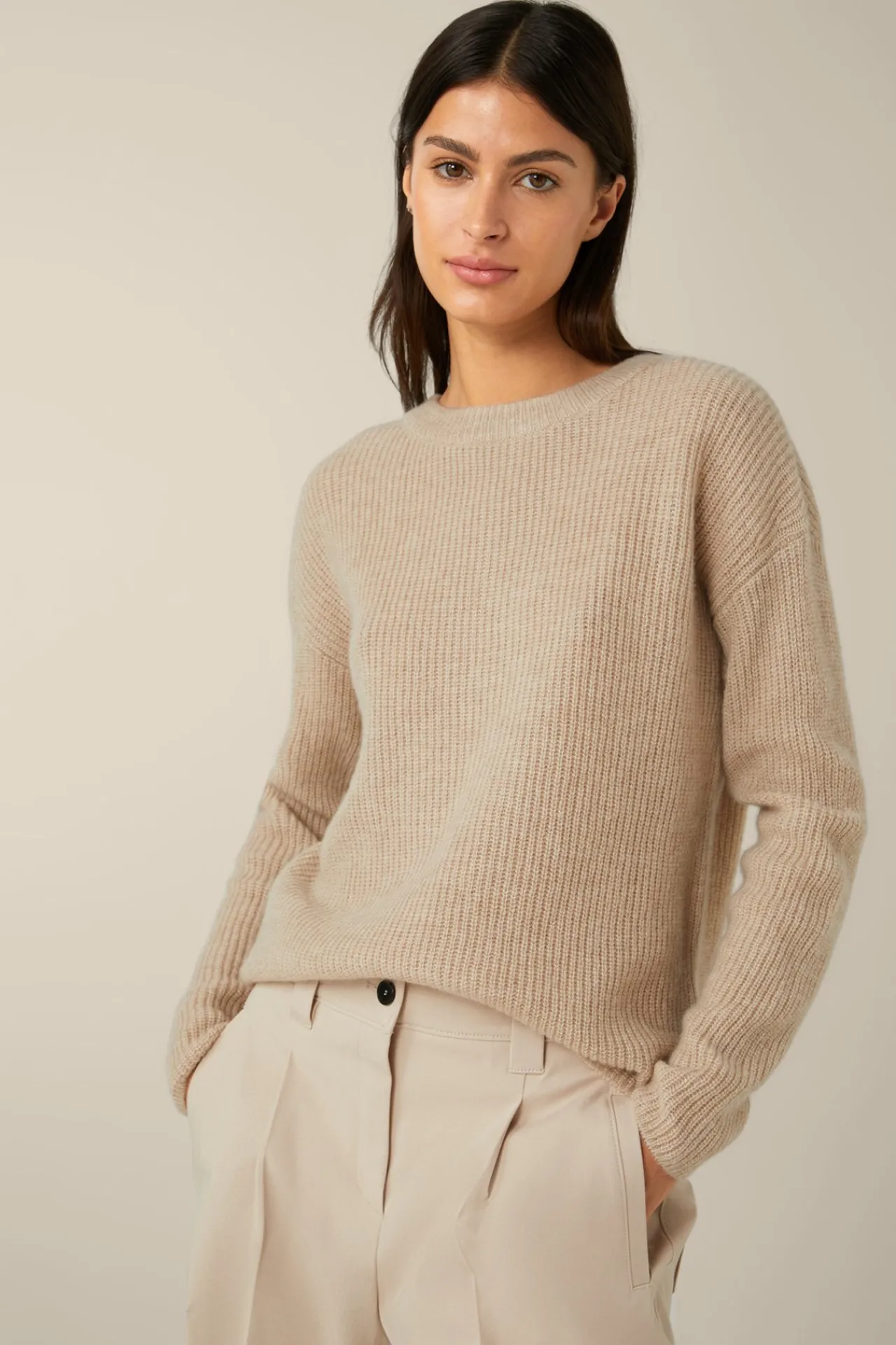 Wollmix-Pullover Mit Seide Und Cashmere In*Windsor Hot