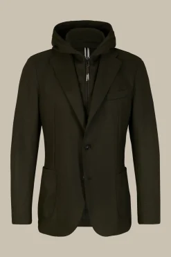 Wollmix-Sakko Gilo Mit Kapuzen-Inlay In Oliv*Windsor Best