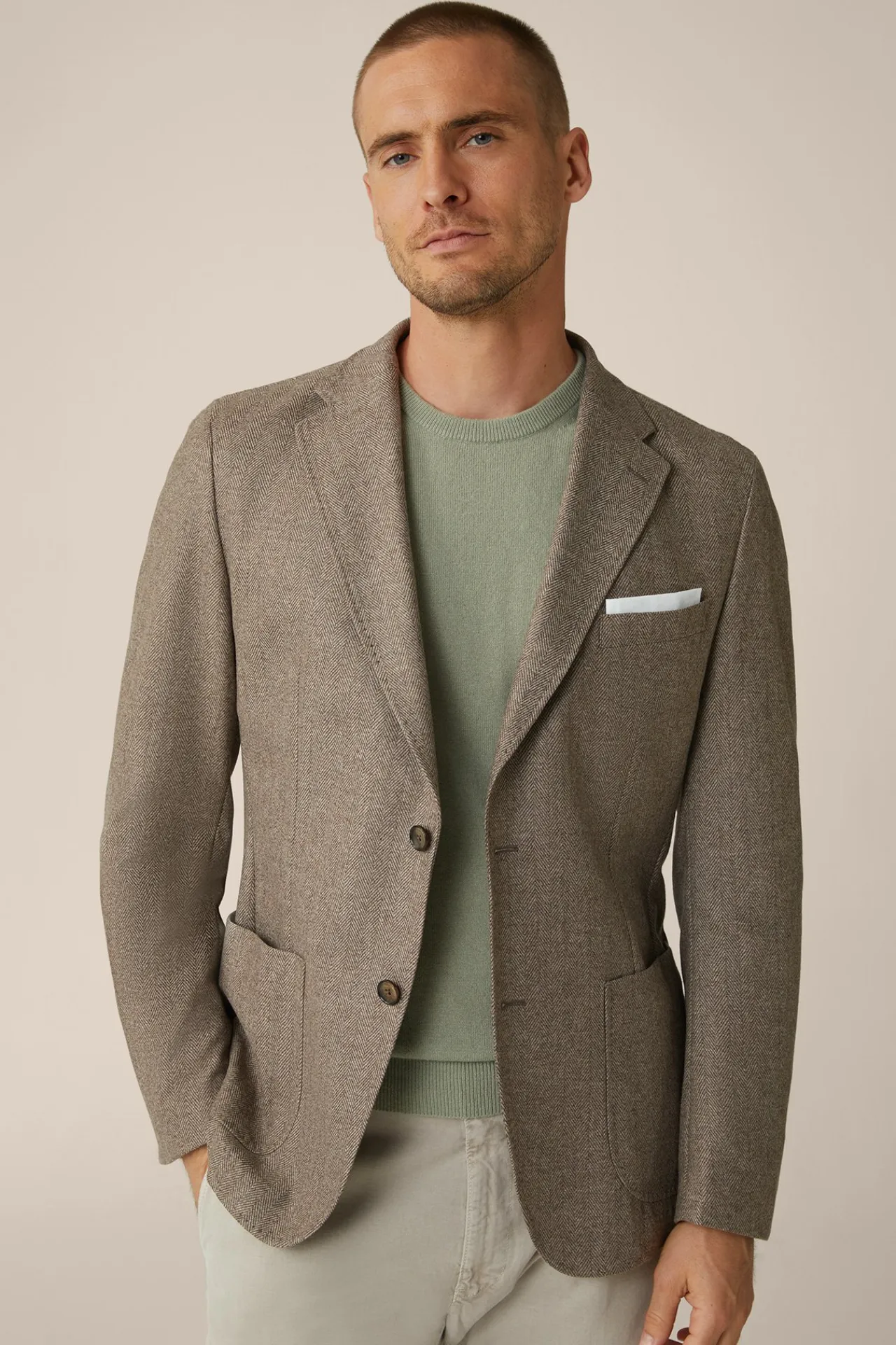 Wollmix-Sakko Giro Mit Cashmere In Fischgrat*Windsor Best