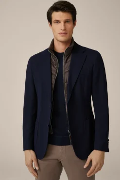 Wollmix-Sakko Triest In Navy Strukturiert*Windsor Sale