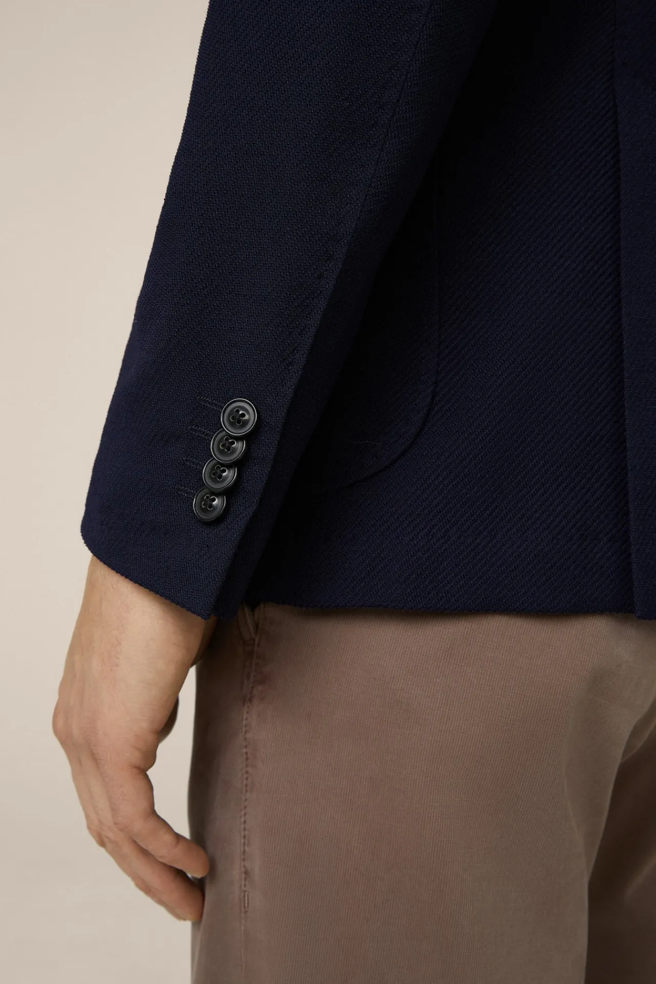 Wollmix-Sakko Triest In Navy Strukturiert*Windsor Sale