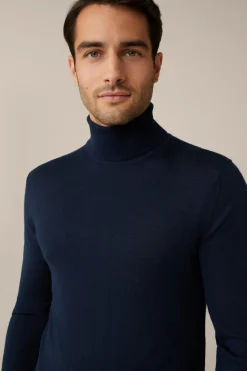 Woll-Rollkragen-Pullover Nando Mit Seide Und Cashmere In*Windsor New
