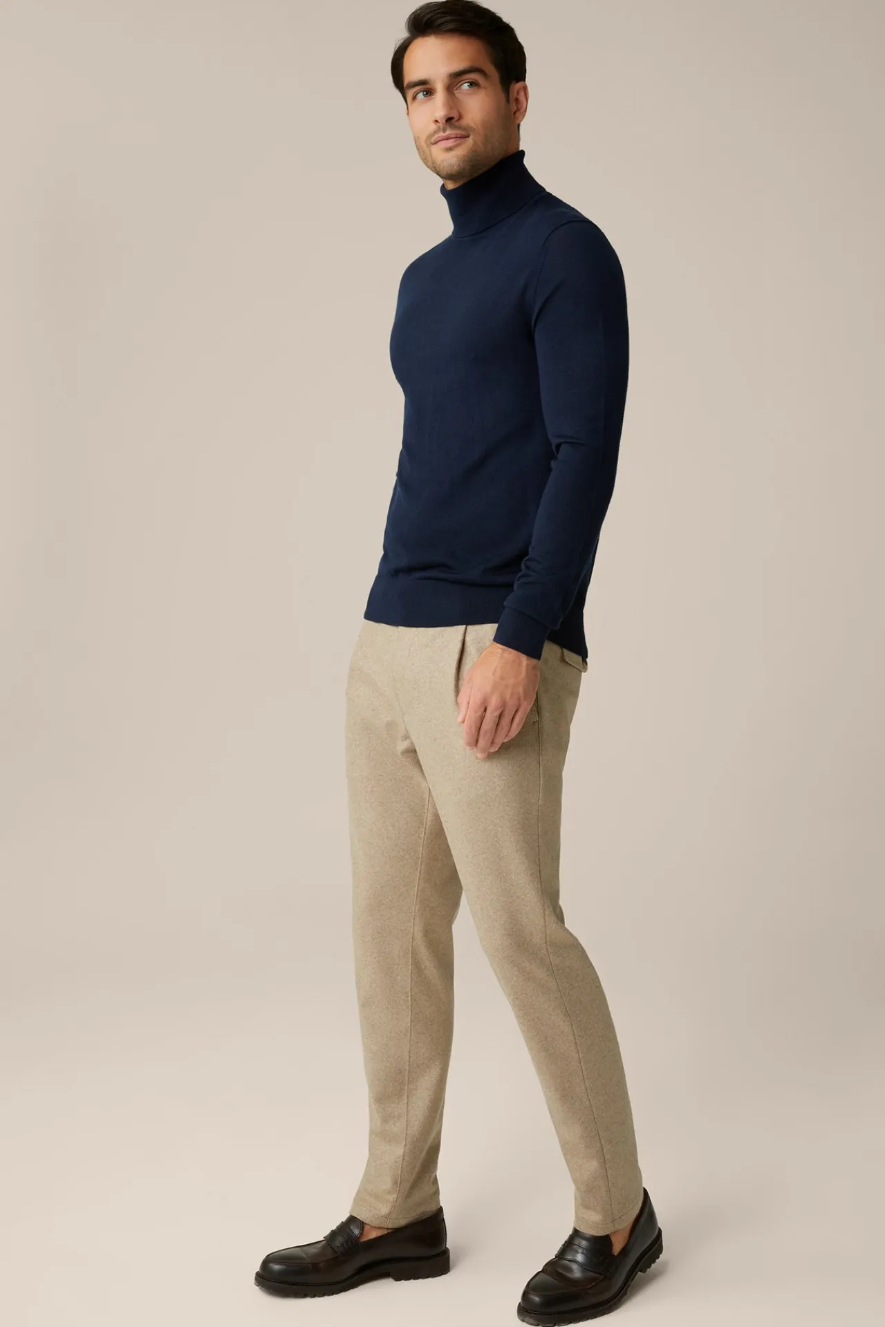 Woll-Rollkragen-Pullover Nando Mit Seide Und Cashmere In*Windsor New
