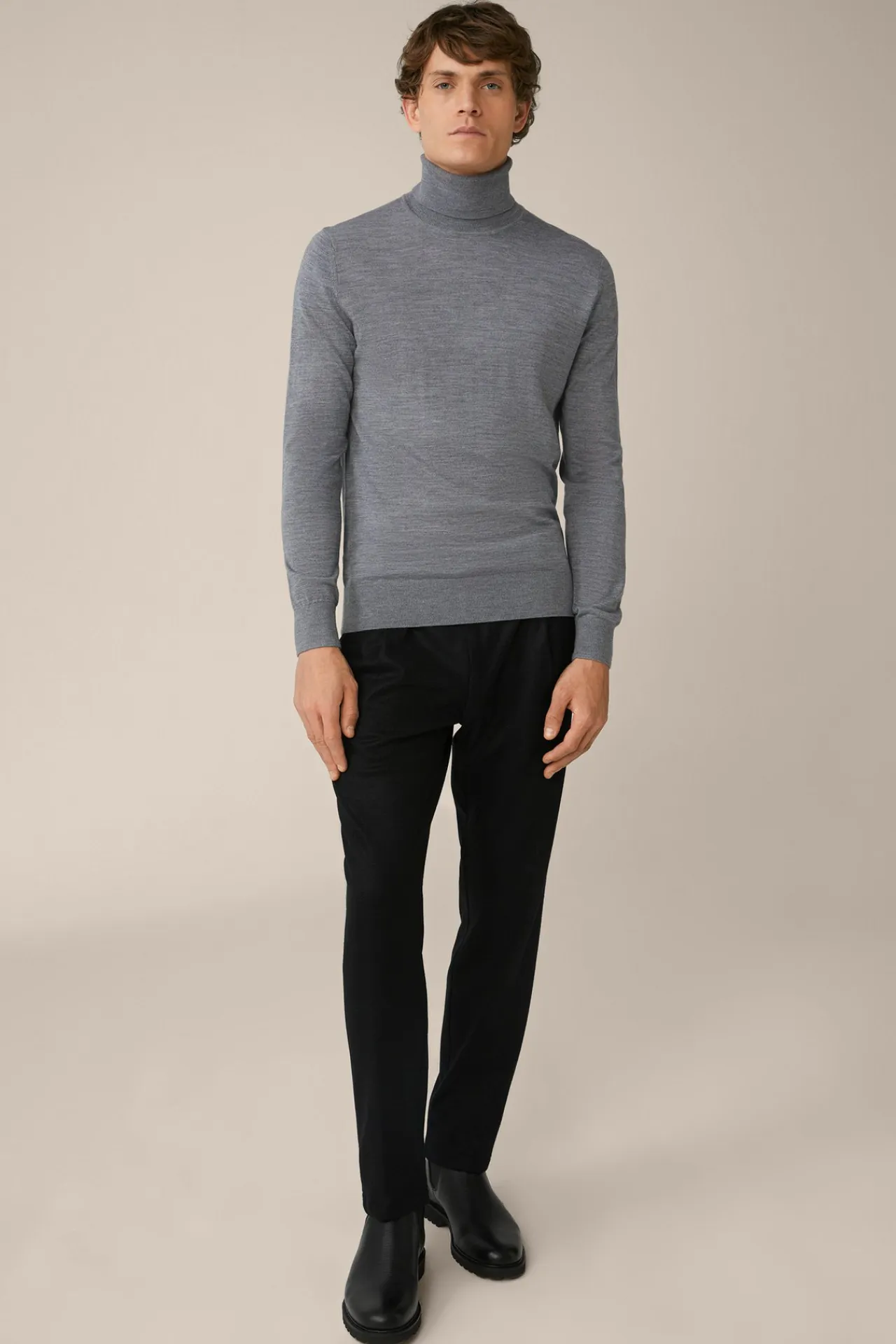 Woll-Rollkragen-Pullover Nando Mit Seide Und Cashmere In*Windsor Fashion