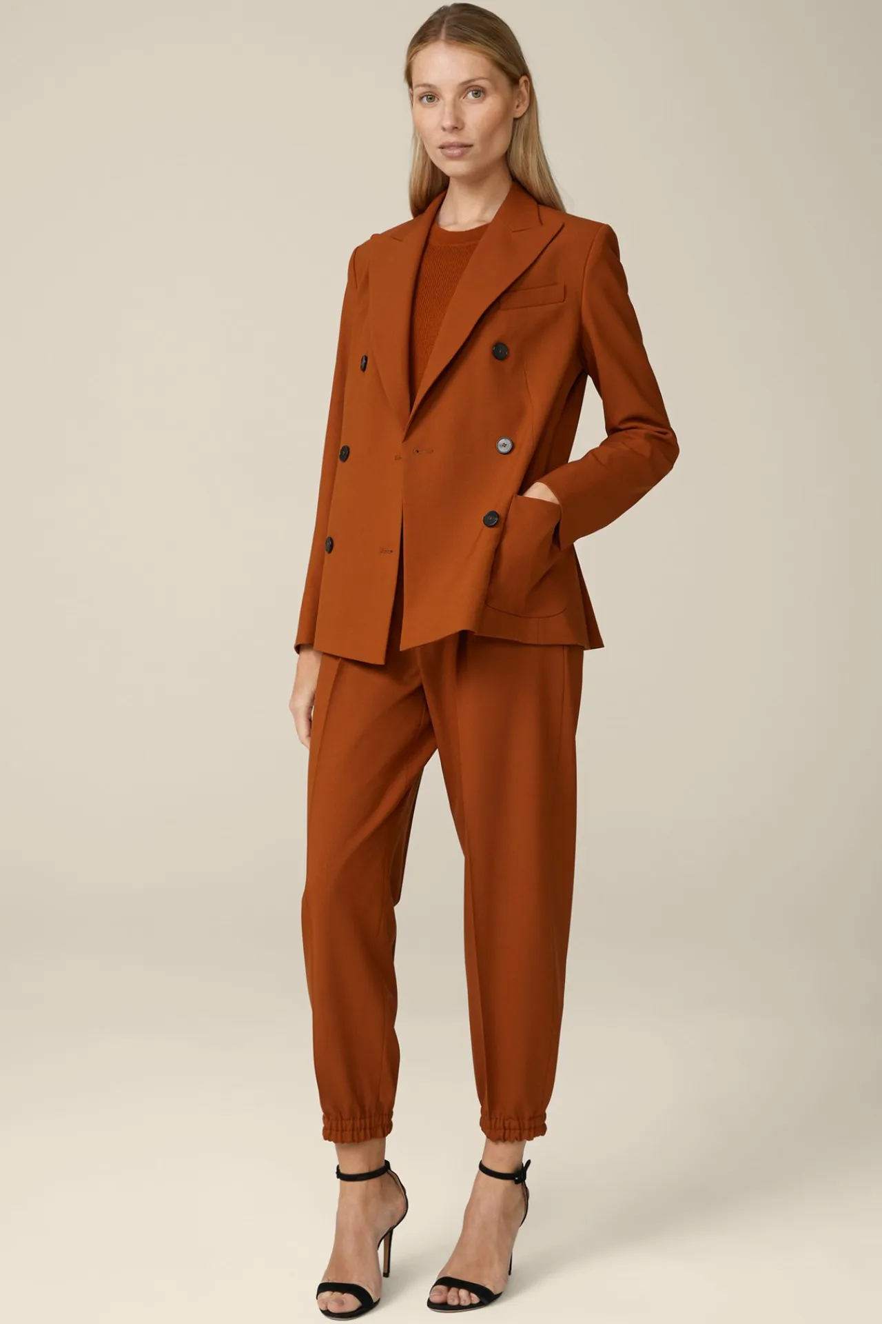 Wollstretch-Doppelreiher-Blazer In*Windsor Fashion