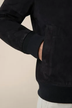 Ziegenvelours-Leder-Blouson Borello In*Windsor Clearance