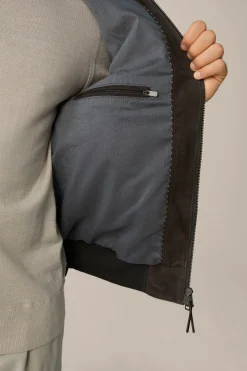 Ziegenvelours-Leder-Blouson Borello In*Windsor New