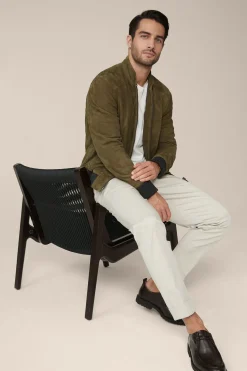 Ziegenvelours-Leder-Blouson Borello In*Windsor Hot