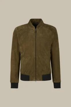 Ziegenvelours-Leder-Blouson Borello In*Windsor Hot
