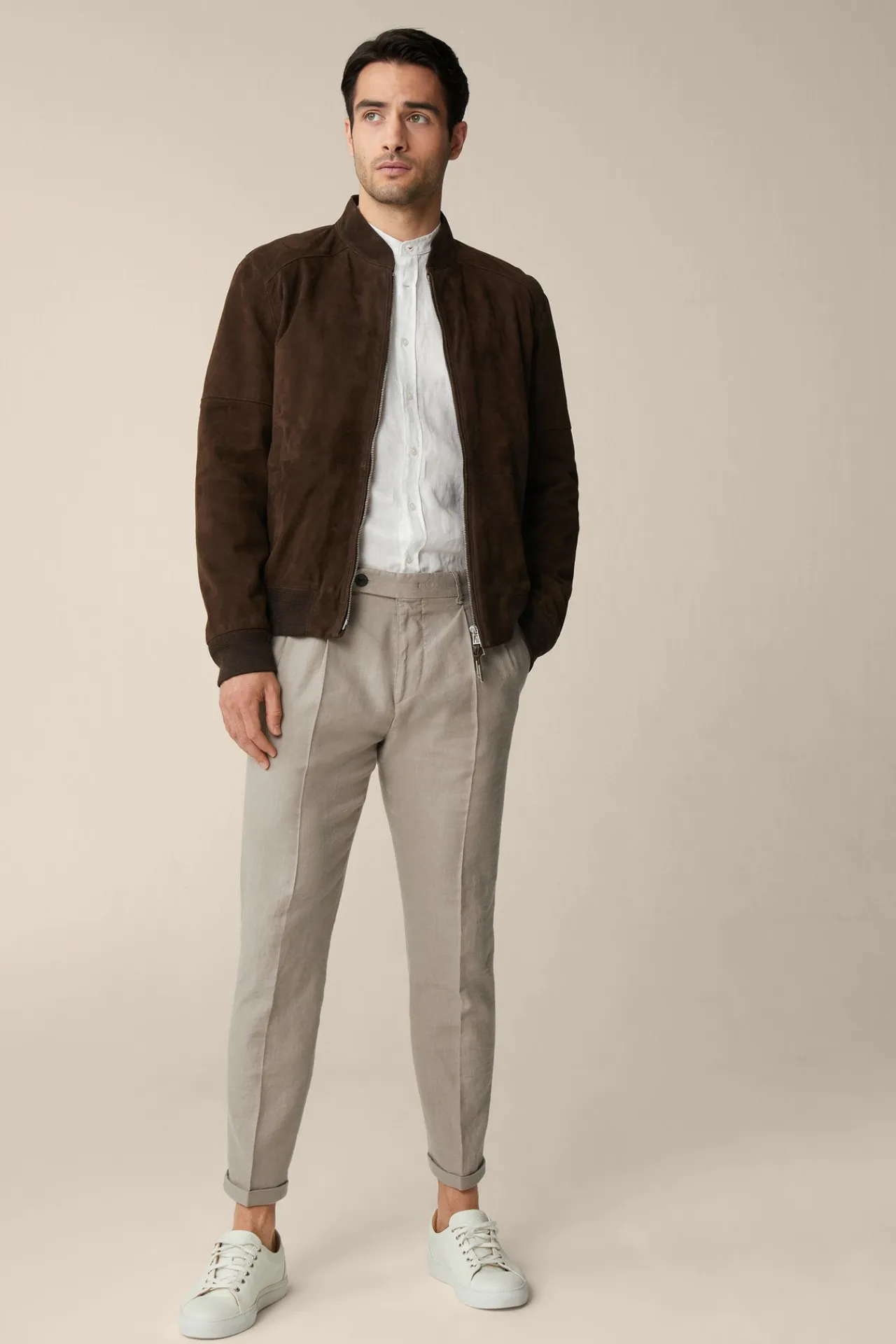 Ziegenvelours-Leder-Blouson Borello In*Windsor Best