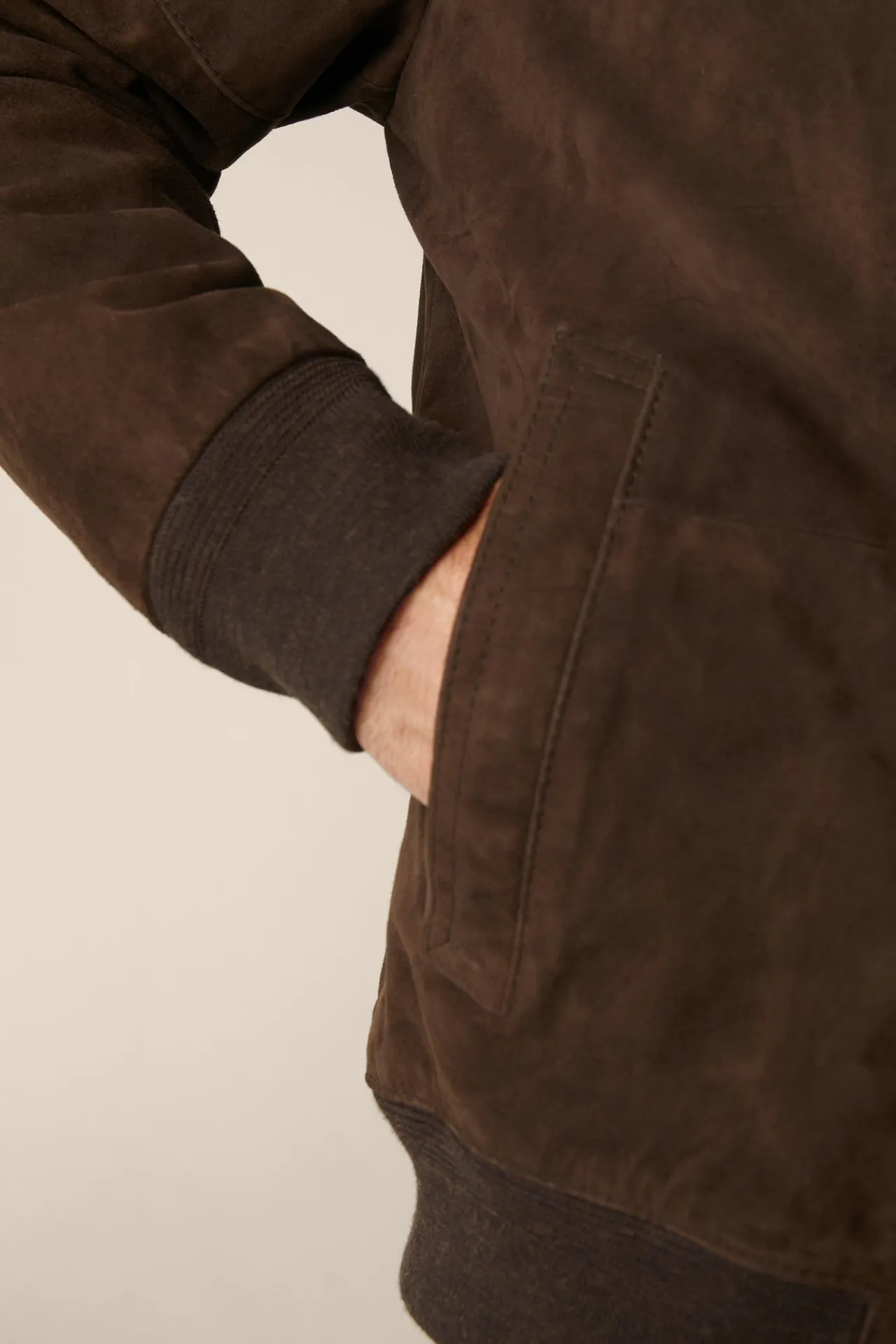 Ziegenvelours-Leder-Blouson Borello In*Windsor Best