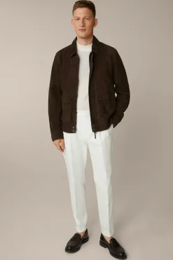 Ziegenvelours-Leder-Blouson Montagnana Mit Umlegekragen In*Windsor Online
