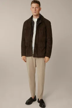 Ziegenvelours-Leder-Fieldjacket Alvaroin Mit Umlegekragen In*Windsor Best