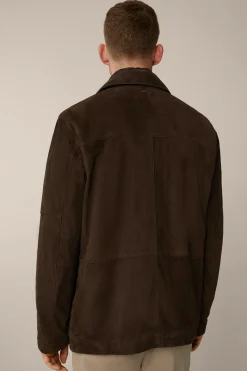 Ziegenvelours-Leder-Fieldjacket Alvaroin Mit Umlegekragen In*Windsor Best