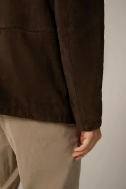 Ziegenvelours-Leder-Fieldjacket Alvaroin Mit Umlegekragen In*Windsor Best