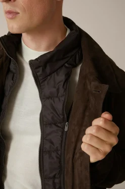 Ziegenvelours-Leder-Fieldjacket Alvaroin Mit Umlegekragen In*Windsor Best