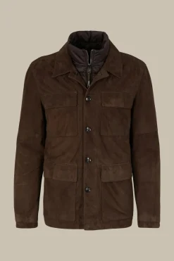 Ziegenvelours-Leder-Fieldjacket Alvaroin Mit Umlegekragen In*Windsor Best