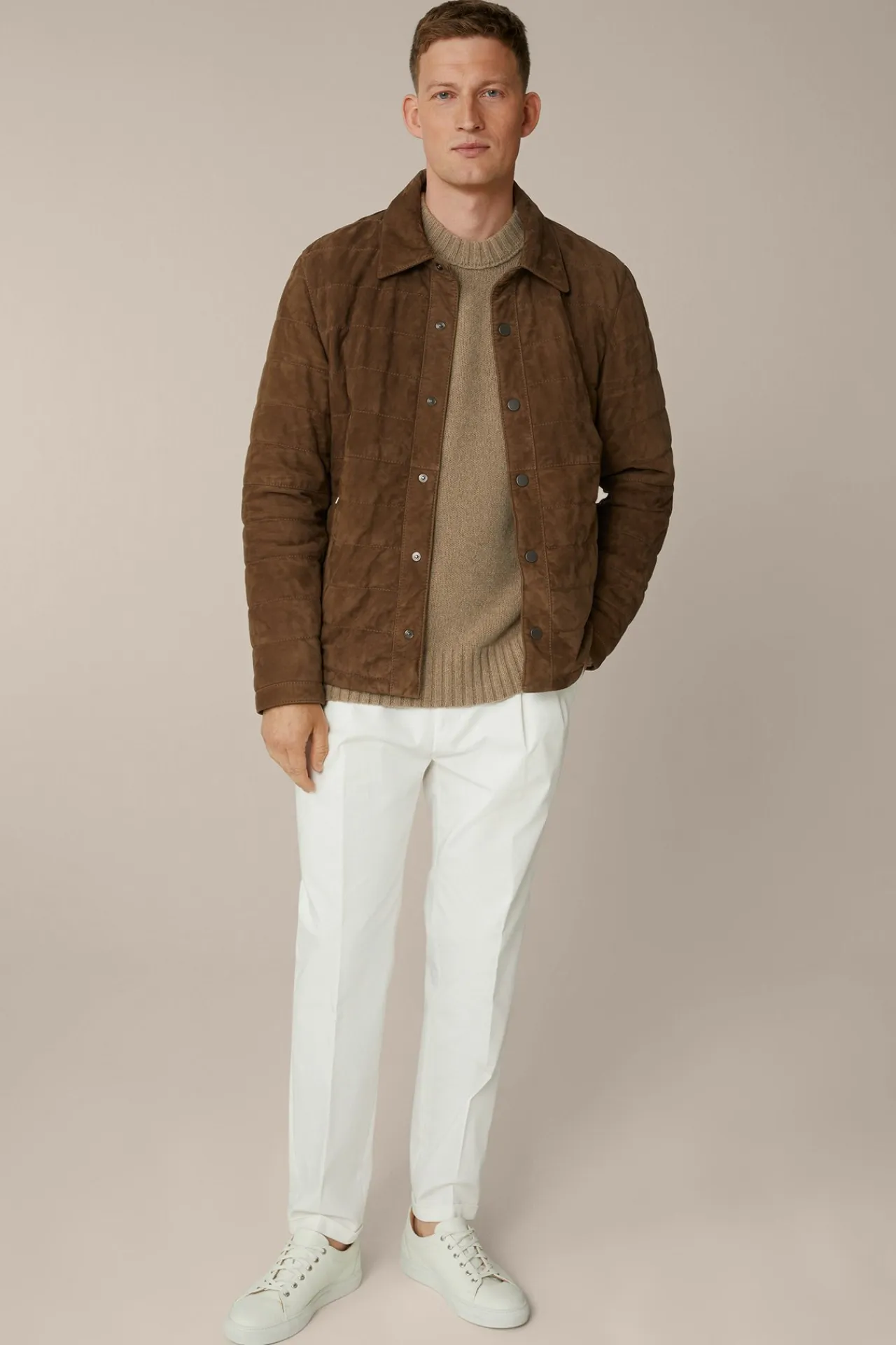 Ziegenvelours-Lederjacke Parma Mit Umlegekragen In*Windsor Outlet